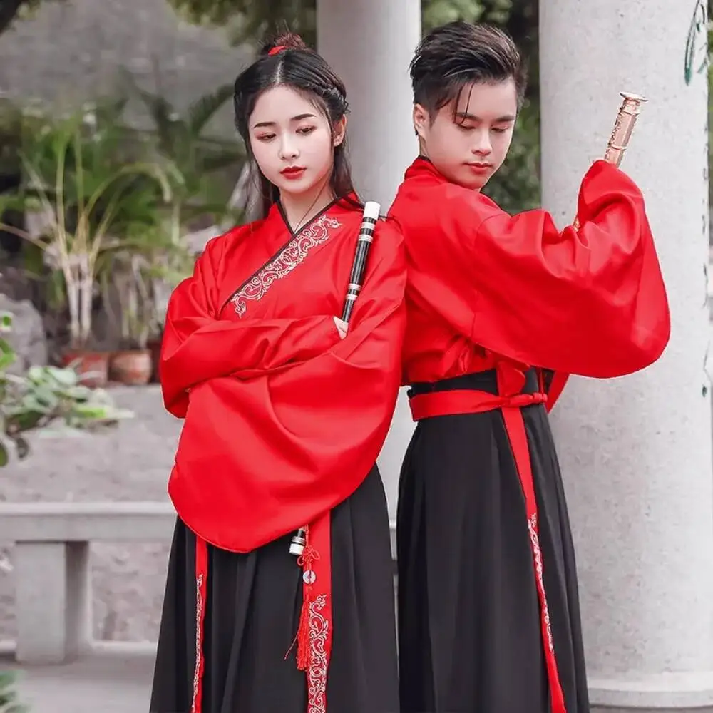 Men's and women's ethnic style embroidered Hanfu Chinese traditional clothing cosplay costume stage dance performance clothing