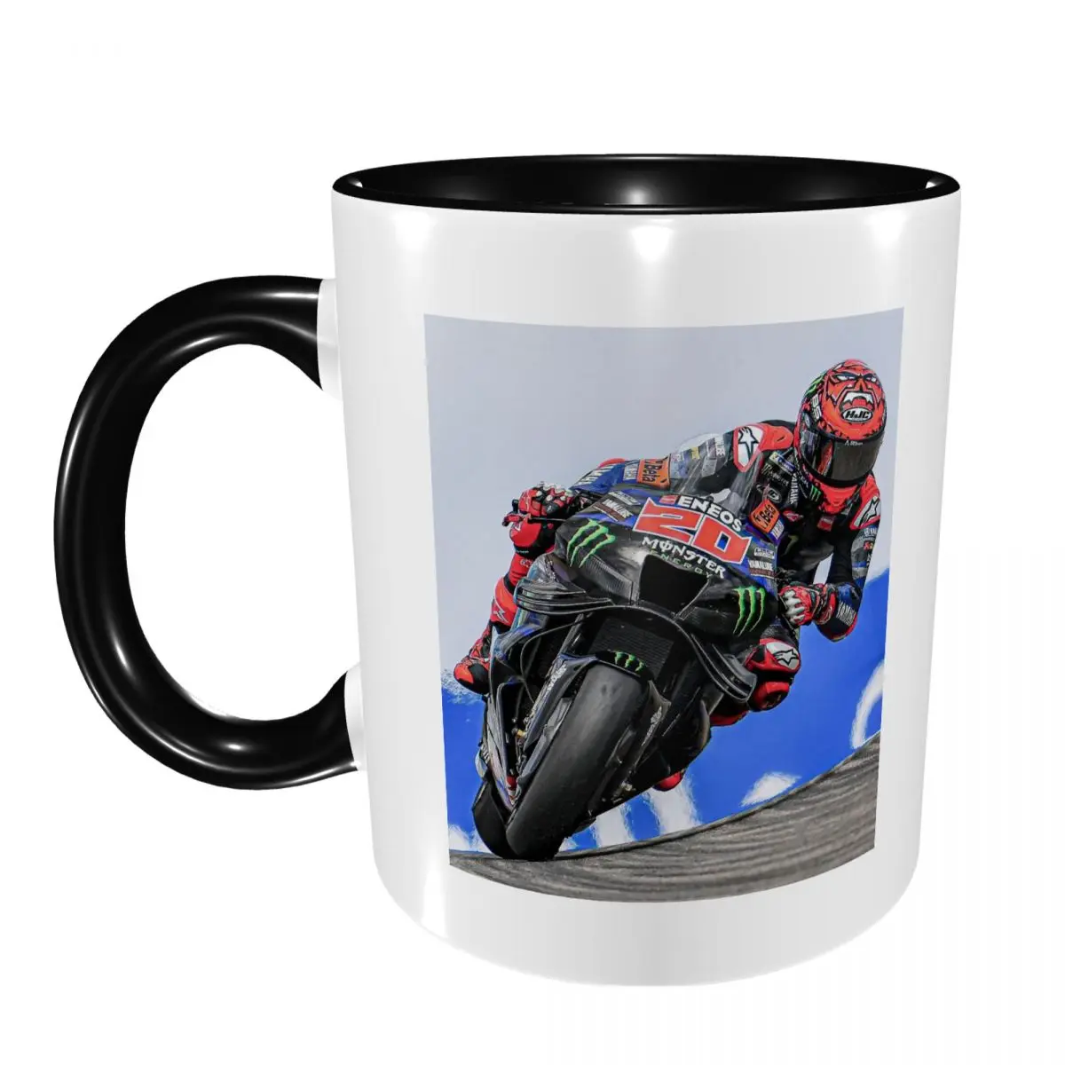 Fabio Quartararo French Motorcycle Racer Mug Funny Ceramic Coffee Cups Tea Mugs Milk Cup Drinkware Gift for Woman Man