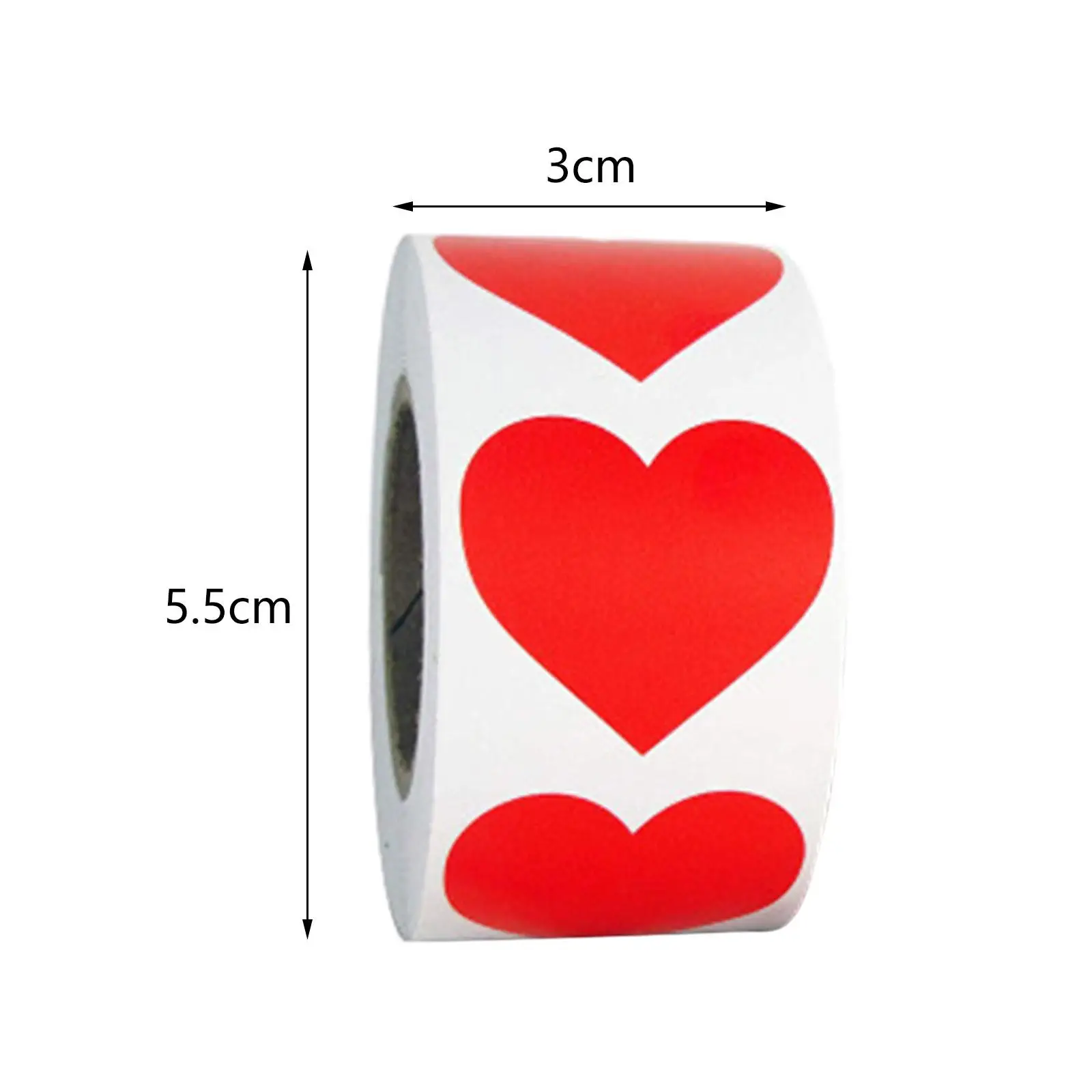 Heart Stickers 1 Roll Valentines Day Decoration Gift Box 2.5cm Love Labels for Anniversary Festival Holidays Party Engagement