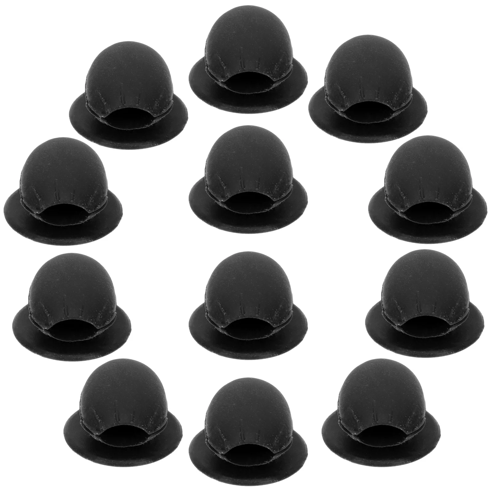 Couvercles Anti-poussière pour brosse à lèvres en Silicone, 12 pièces, support de protection pour brosse de maquillage, housse Anti-perte, gain de place, organisateur de sac de maquillage