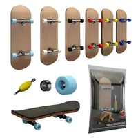 1Set Finger SkateBoard Wooden Fingerboard Toy Professional Stents Fingers Skate Set Novelty Children Christmas Gift