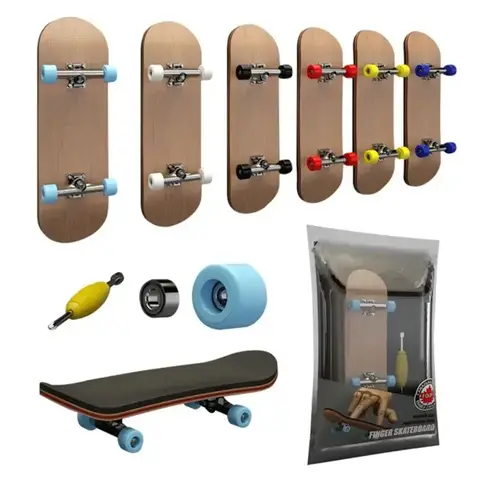 1Set Finger SkateBoard Houten Toets Speelgoed Professionele Stents Vingers Skate Set Nieuwigheid Kinderen Kerstcadeau