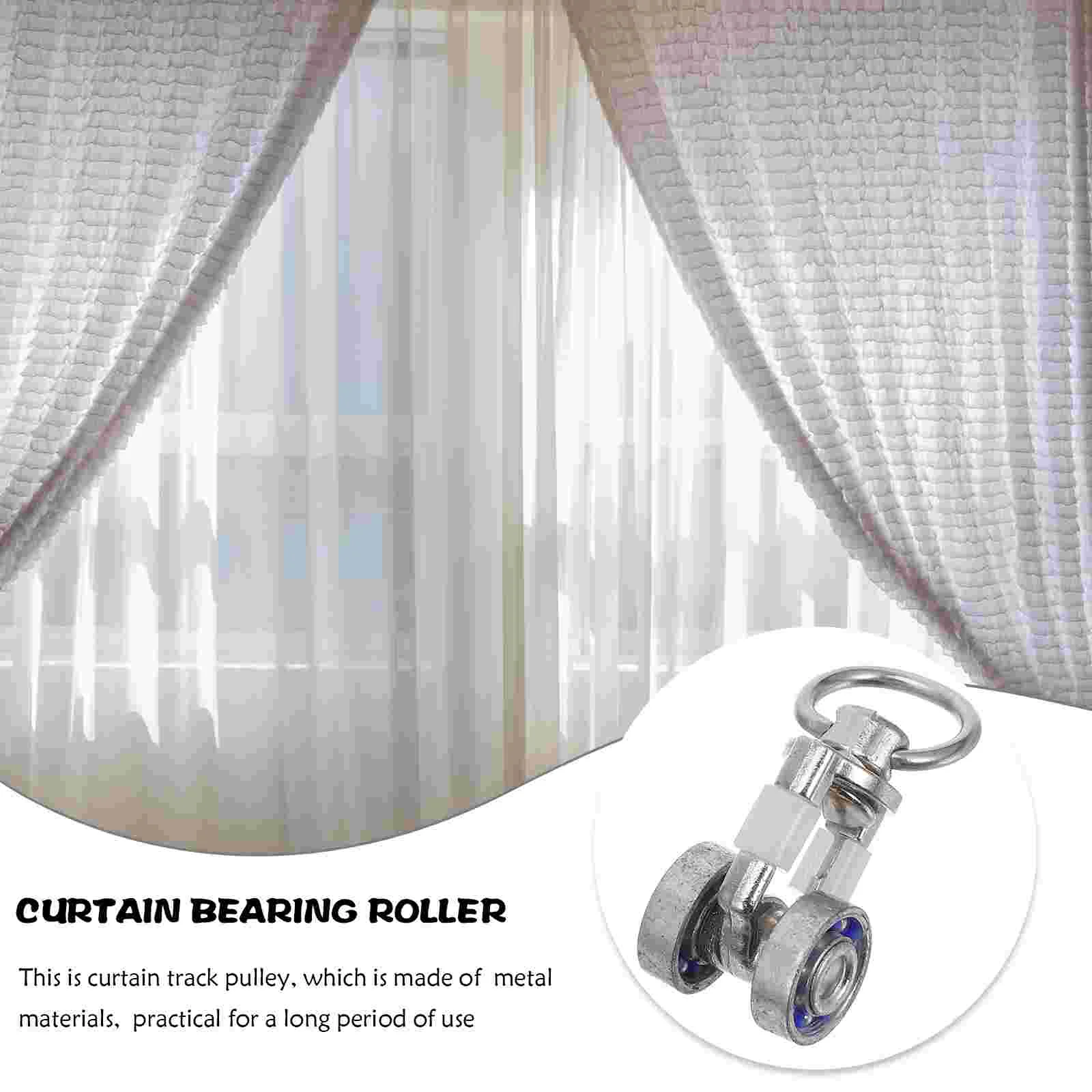 5 Pcs Curtain Accessories Rail Car Kit Toile Curtains Roller Sliding Wheel Rollers Twin Wheeled Carriers RV