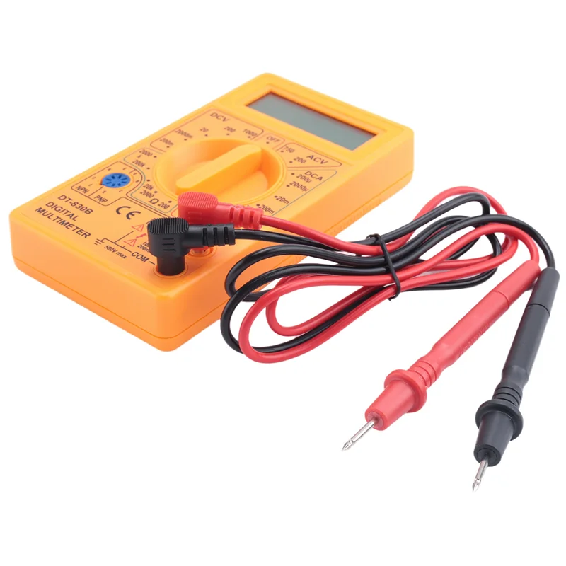

ABRO-DT-830D Digital Multimeter With Buzzer Square Wave Output Voltage Ampere Ohm Tester Probe DC AC LCD Overload Protection