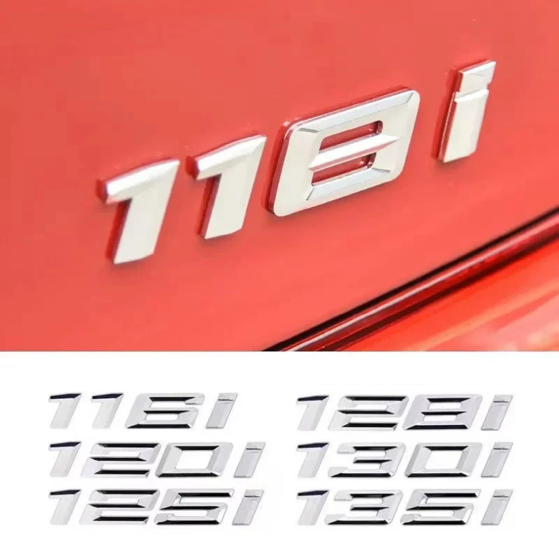 

Glossy Black Car Letters Emblems Replacement For BMW 114i 116i 118i 120i 125i 130i 15i 140i F20 E87 F21 Logo Sticker Accessories