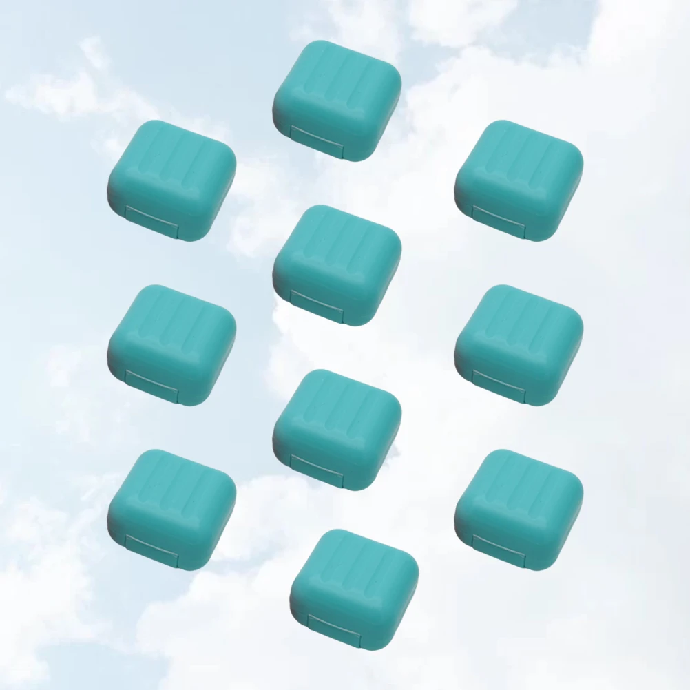 

10pcs Waterproof Container Travel Soap Dish Sealing Sturdy Locking Buckle Gym Outdoor Soap Container Blue
