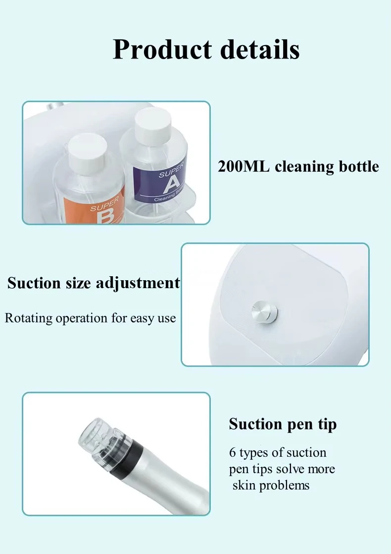 أحدث مزيل الرؤوس السوداء فراغ منظف مسام الوجه أداة شفط الطاقة الكهربائية آلة معالجة الوجه لصالون المنزل #5