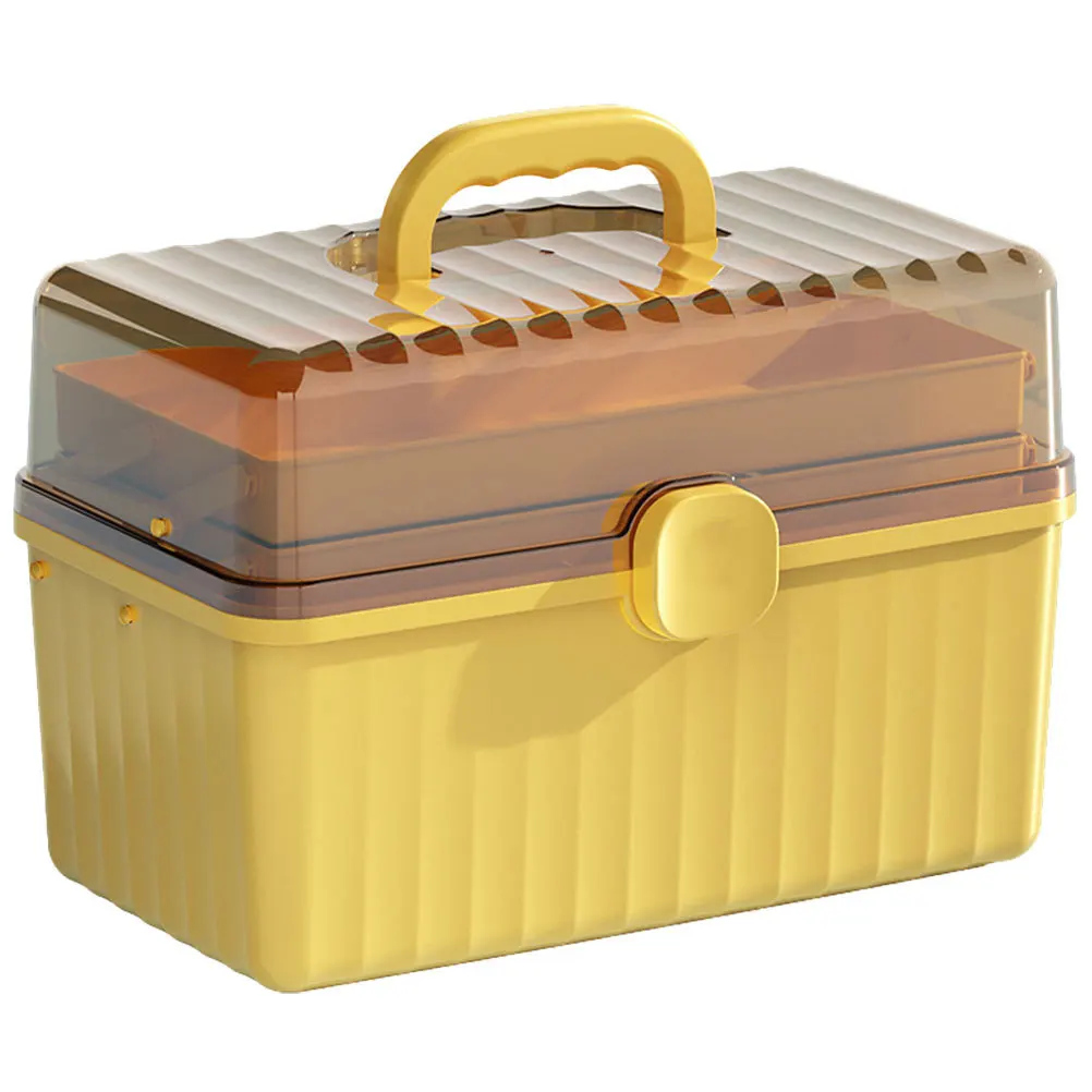 Large Capacity New Test Paper First Aid Medicine Storage Box Portable Organizer Family Emergency Case with Handle