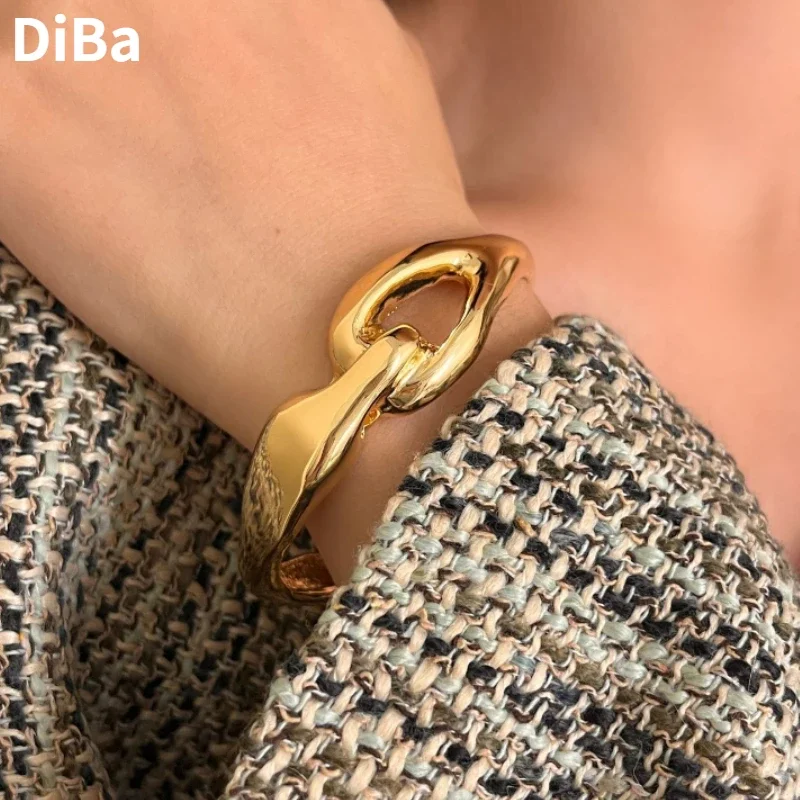 

Trendy Jewelry European and American Design Metal Open Bracelets For Women Party Gifts Cool Trend Accessories Dropshipping