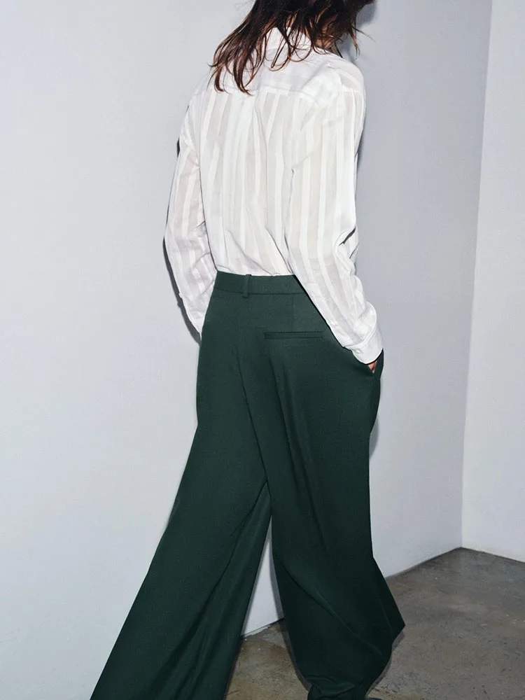 جديد 2025 خريف أنيق مخطط غير رسمي مريح للنساء irt حلو مثير Ele Sle 86596 بلوزة نسائية عصرية