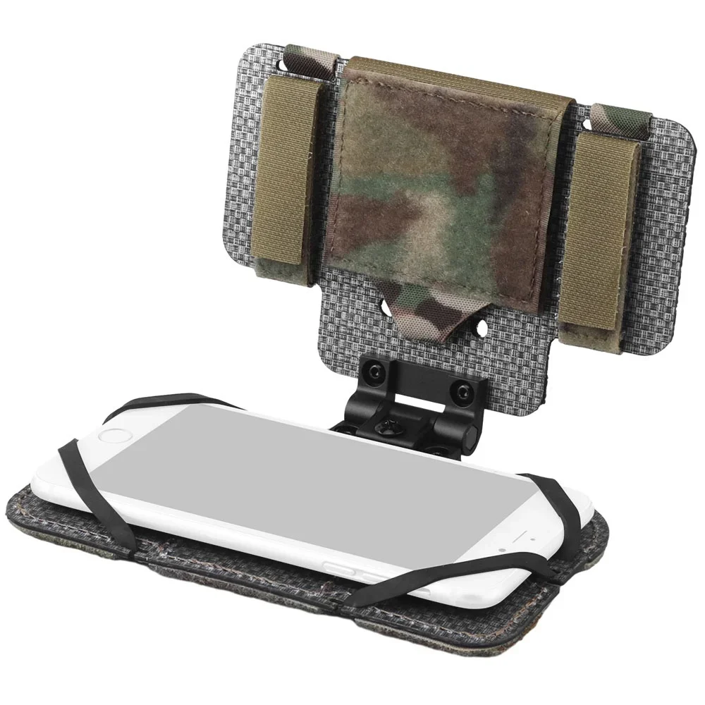 Tactical MOLLE Folding Navigation Board CSAirsoft Map Box Management Panel Phone Stand, Screen Size 4.7-6.7 inches