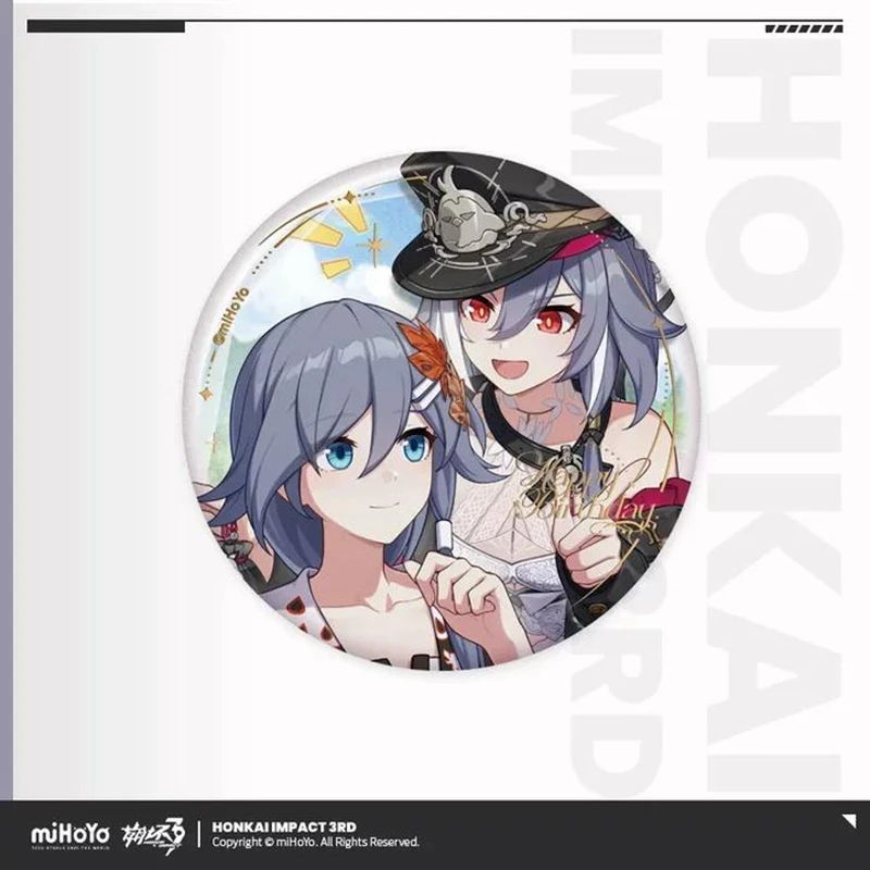 Pre Sale miHoYo Official Genuine Honkai Impact 3 2026 Birthday Celebration Art Series FUHUA Rita Yolandale Badge Cosplay Anime