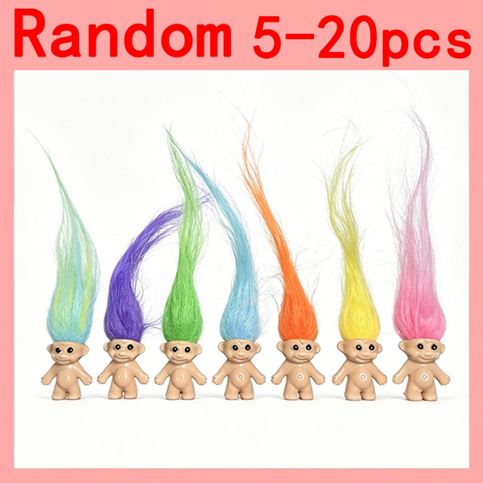 Anime Toy Story Troll Puppen-Serie Zufällige 5-20 Stück PVC Glücksfarben Mini-Edition Niedliche Kleine Figuren Desktop-Computer-Dekoration Geschenke