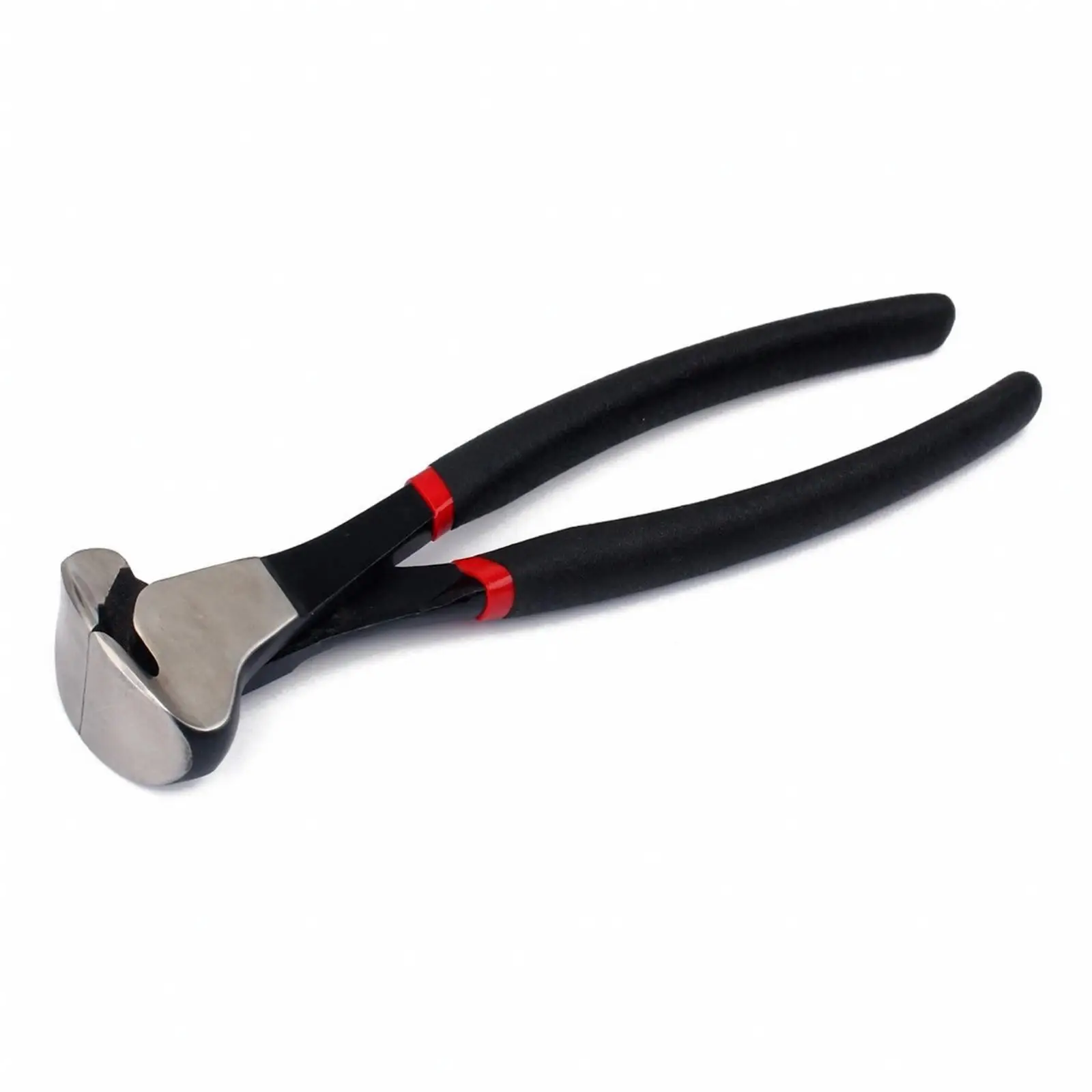 Pince coup-fil compacte pour kit d'outils de réparation de guitare, construction métallique, anneau rouge décoratif, finition argentée