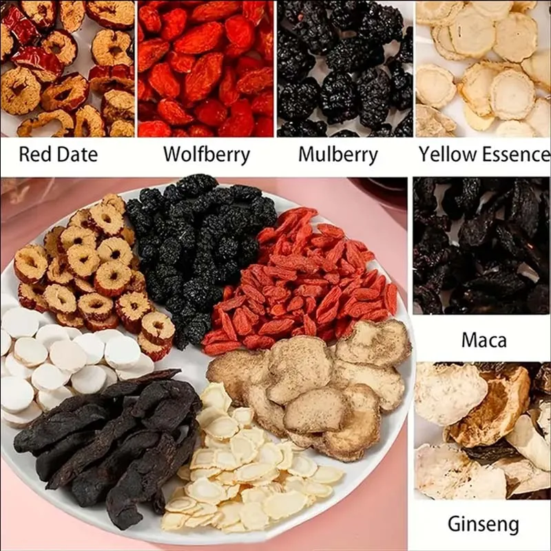30 bolsas de té de Ginseng Six Treasures: medicina herbaria tradicional china, ingredientes naturales, salud nutritiva de los riñones