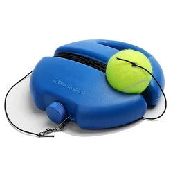 Base de ayuda de entrenamiento de tenis de alta resistencia con pelota de cuerda elástica, dispositivo de entrenamiento de rebote automático