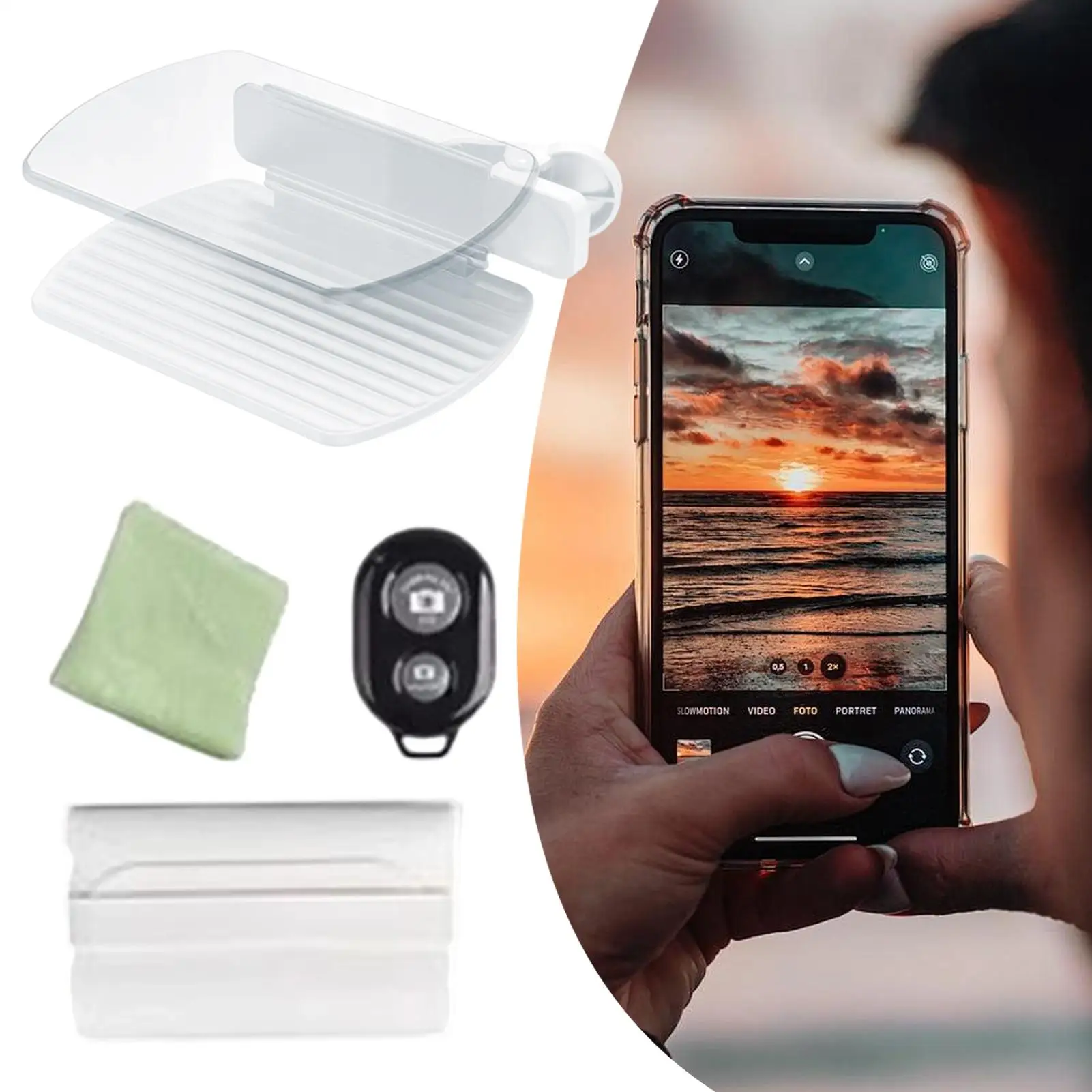 Sky Mirror Mobile Phone Reflection Shootings Smartphone Camera Mirror Reflection Clip Kit Vertical Horizontal Reflection Selfie