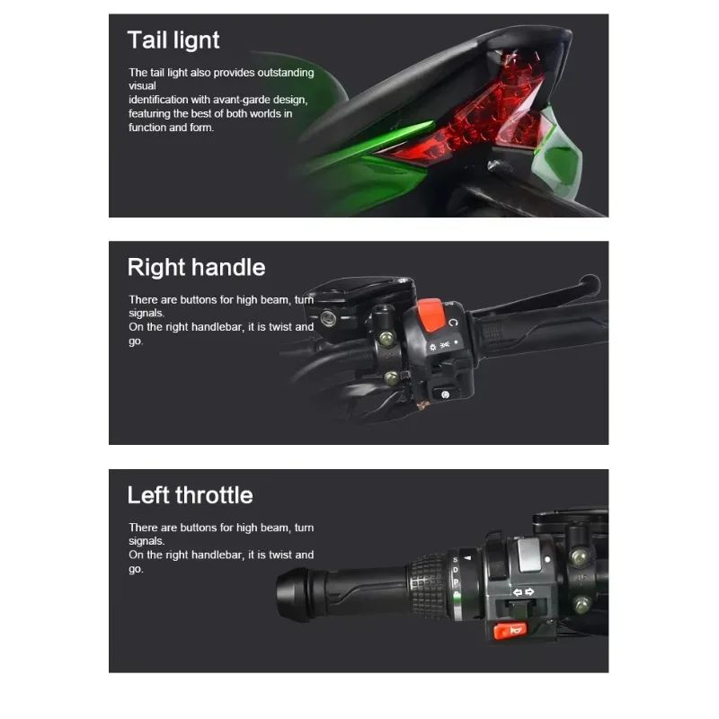 دراجة نارية كهربائية فائقة المدى طويلة المدى للبالغين عالية السرعة لعام 2025 من الصين #6