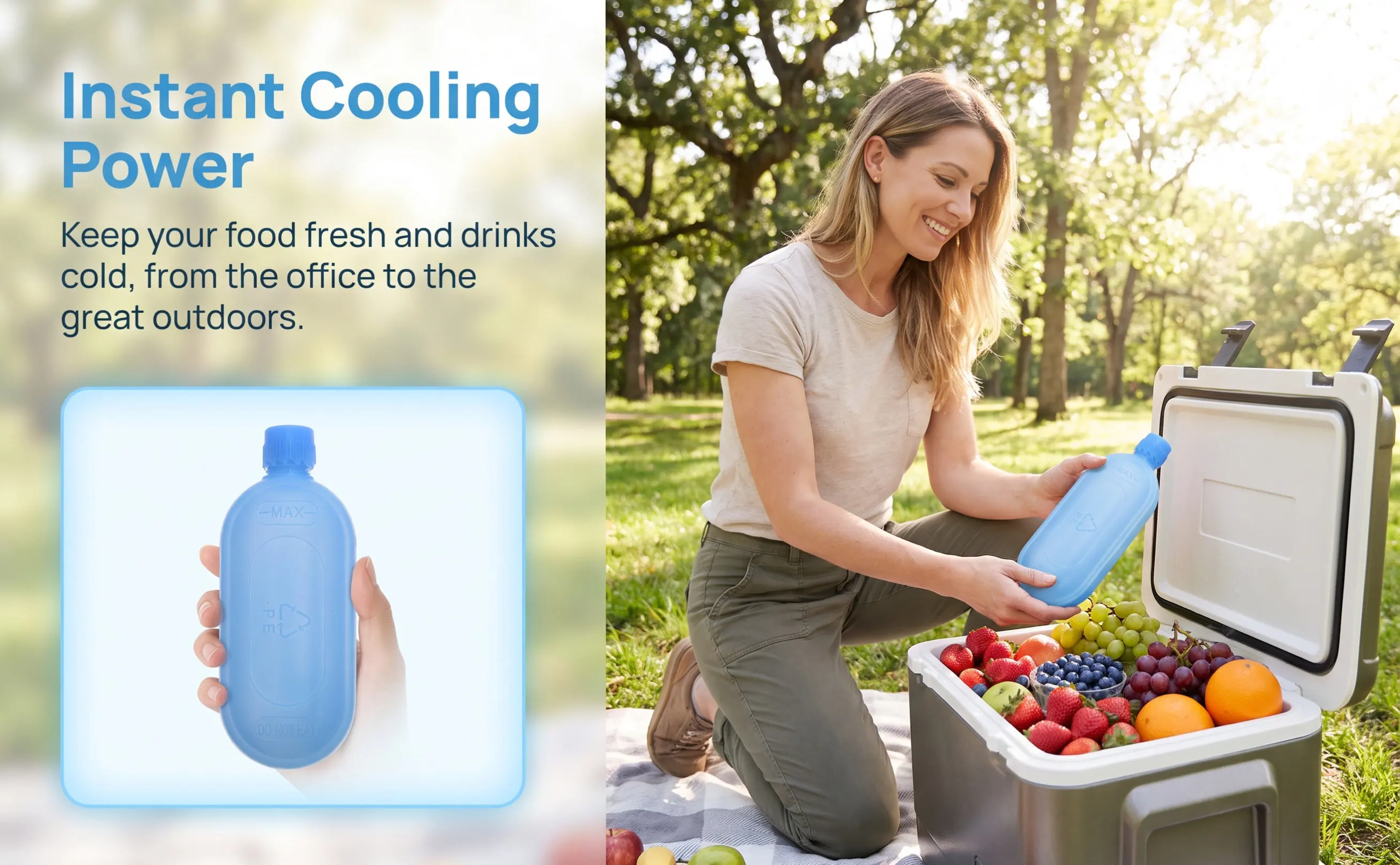 8Pcs Air Conditioner Ice Packs Reusable Ice Crystal Boxes 4.72x1.97x1.38 Inch Refillable Freezer Blocks for Cooler Bags Camping