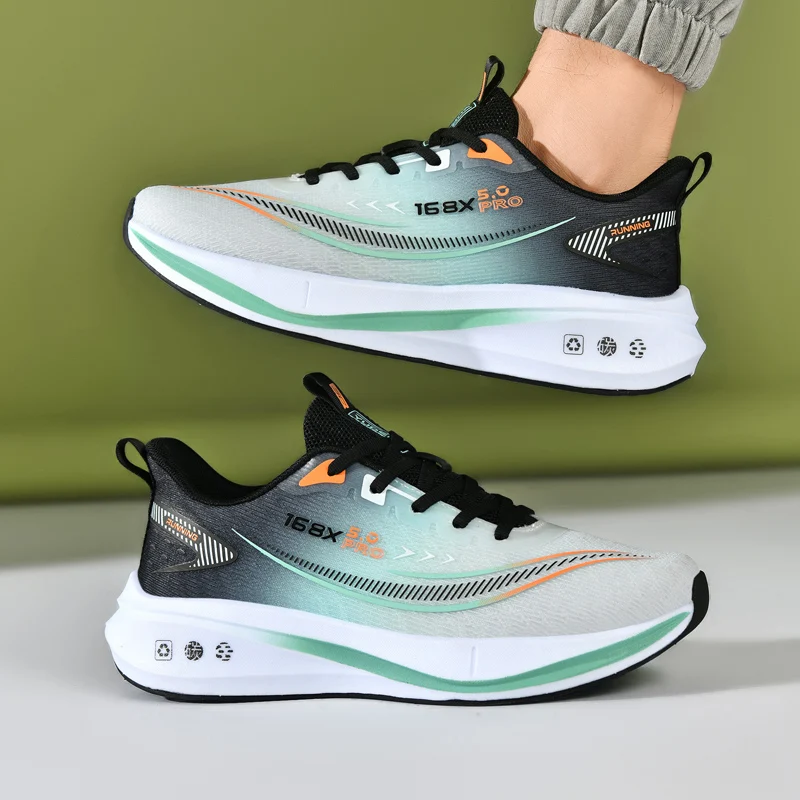 Men's comfortable wear-resistant speed runing shoes four season outdoor casual sneakers breathable soft-sole racing sports shoes