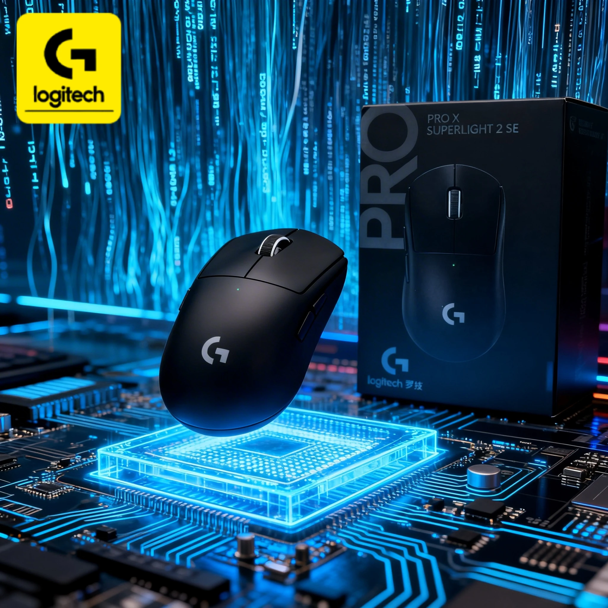 Logitech G PRO X/G304 gaming mouse, ultra-lightweight at 60 grams, Hero2 sensor, 44k DPI, 8kHz, 5 programmable buttons.