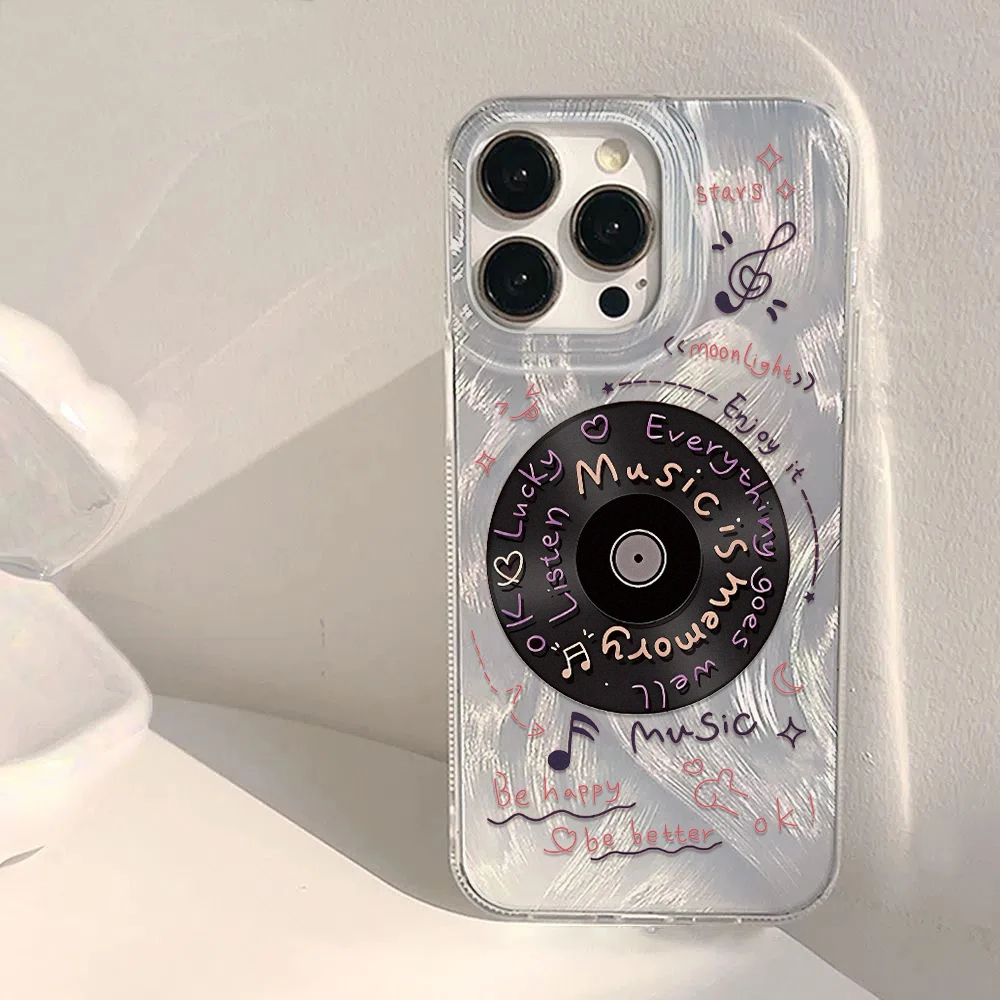 

Tape Music Pattern Phone Case for iPhone16/15/14/13/12/11/ProMax/Pro/Plus Fashion Friend Gift Aesthetic Phone Case