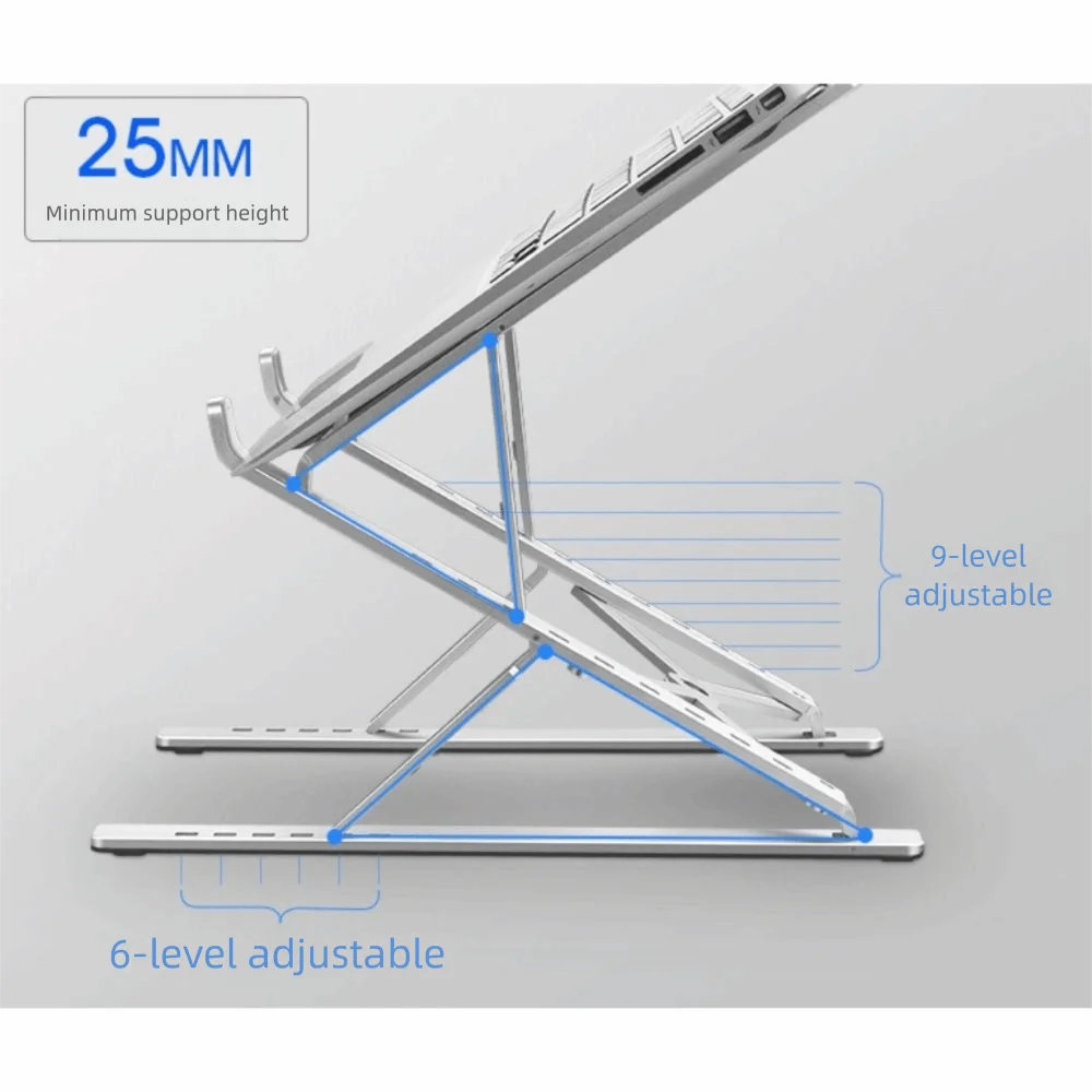 Support d'ordinateur Portable réglable résistant à l'usure, support de Ventilation à Double couche pour ordinateur Portable pliable, support de tablette de bureau
