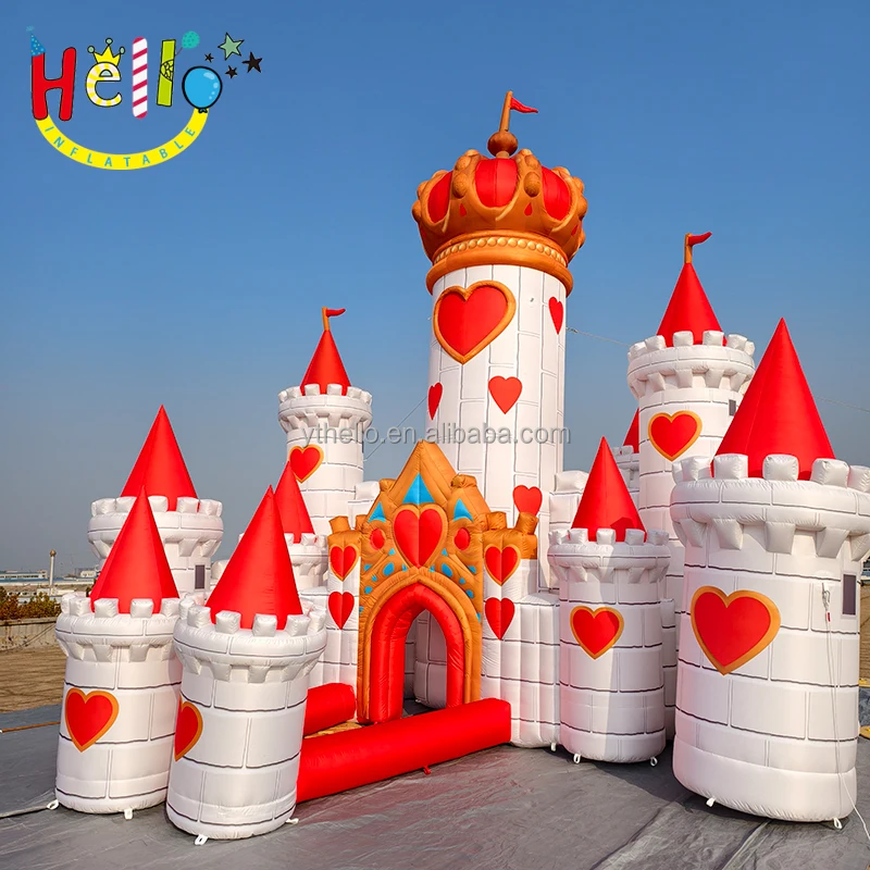 Holiday Event Decor Inflatable Cartoon Model Customized Inflatable Red Castle