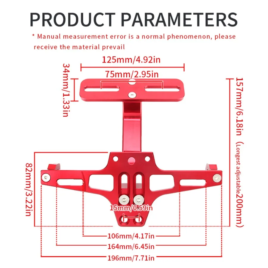 Motorcycle Tail Tidy CNC Adjustable Number Plate Holder Universal Motorcycle Licence Plate Holder for Yamaha MT07 MT09 MT10
