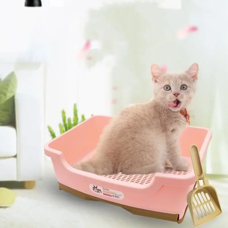 Drawer Style Pet Trainer Tray Cat Litter Box Anti-Splashing Kitten Dog Rabbit Plastic Toilet Bedpan Cleaning Supplies Cat Bedpan