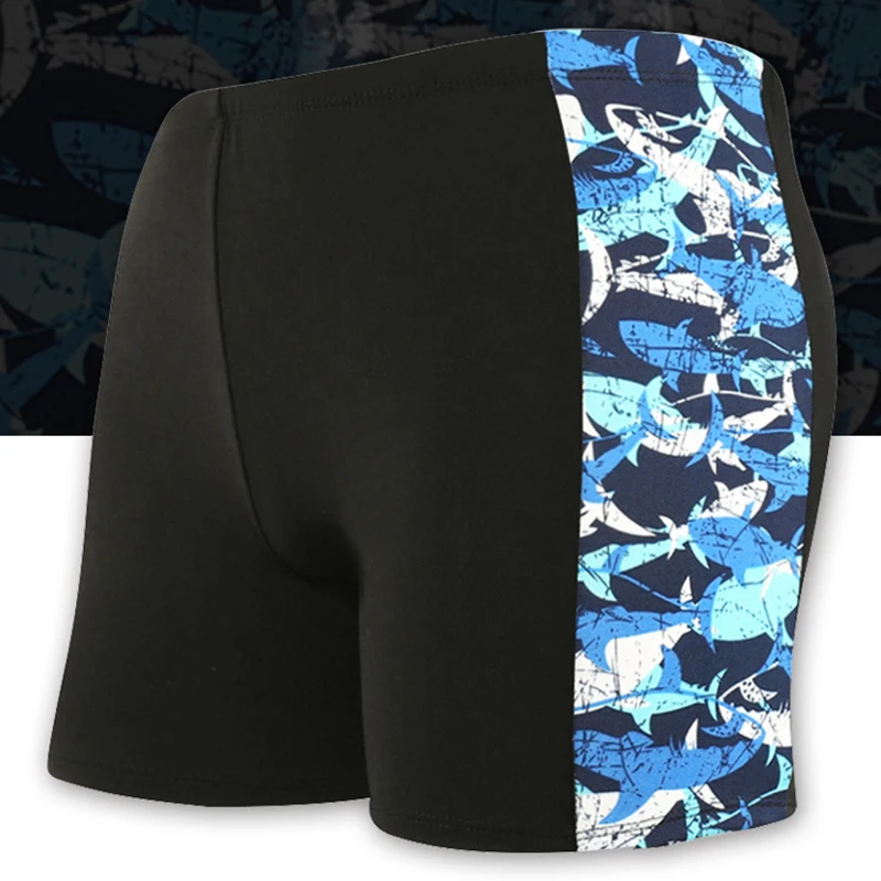 New【Swimming Trunks Men Anti-Embarrassment Adult Large Size Quick-Drying Boxer Shorts Spa Beach Loose Swimming Trunks】