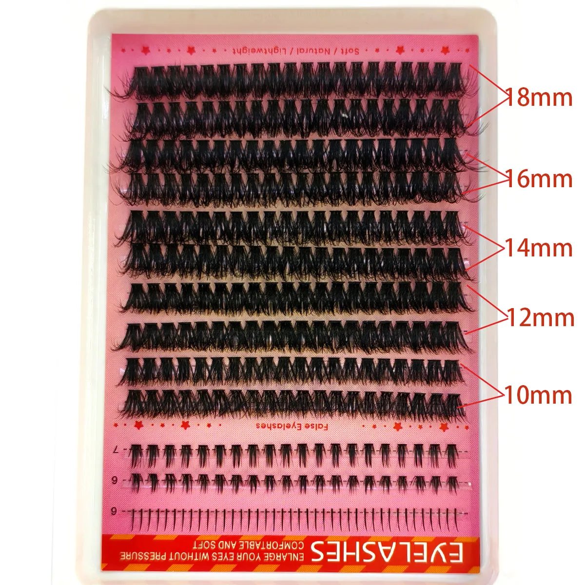 Manga Wimpern-Cluster 10-18mm DIY Wimpern-Cluster 180p Bottom Thorn Cluster Fairy Verlängerte Wimpern-Cluster mit Spike Wimpern Make-up – Detail 10