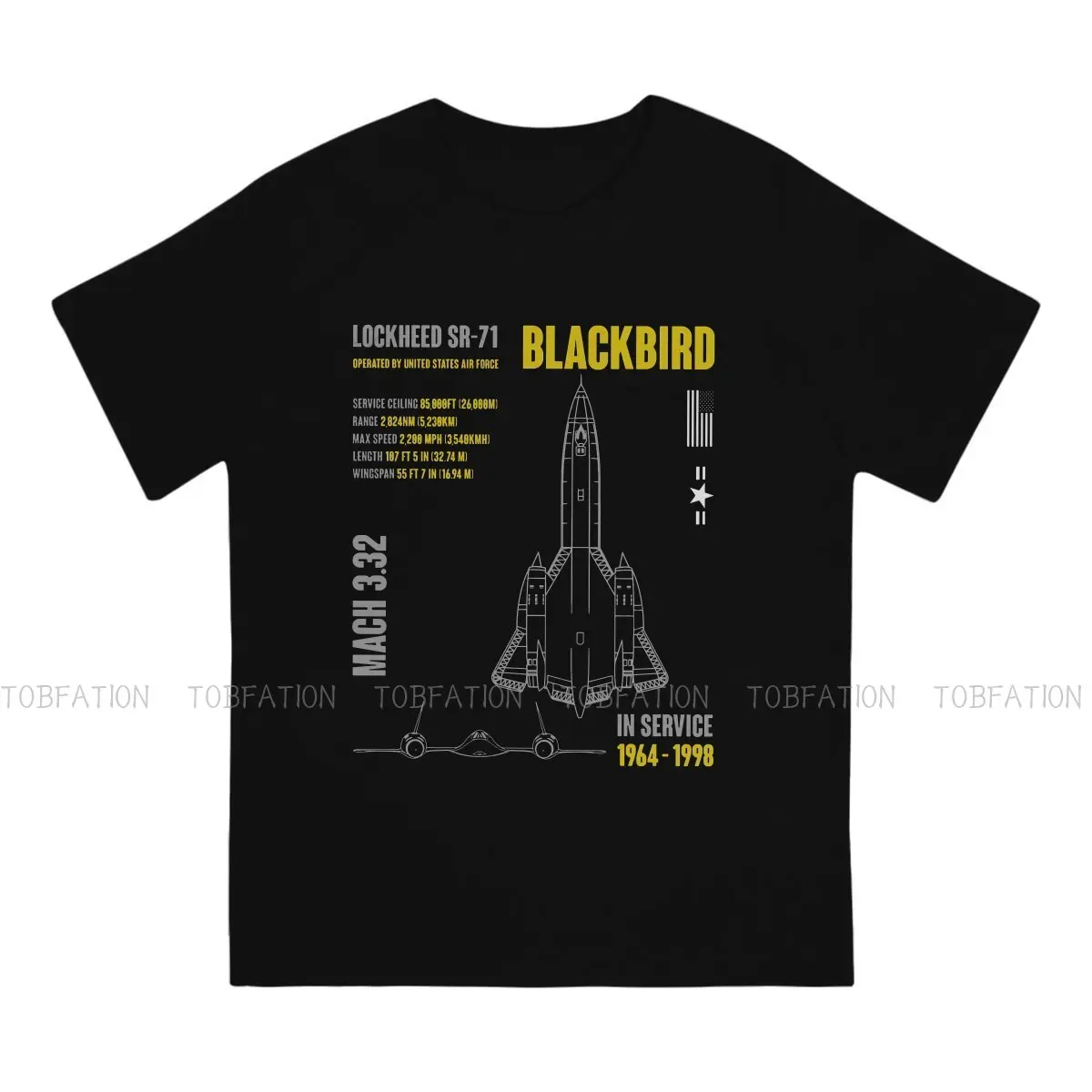 Airplane Lover Lockheed SR-71 Blackbird Military Aircraft TShirt Men Gothic Big Size Casual Crewneck Cotton T Shirt 2020