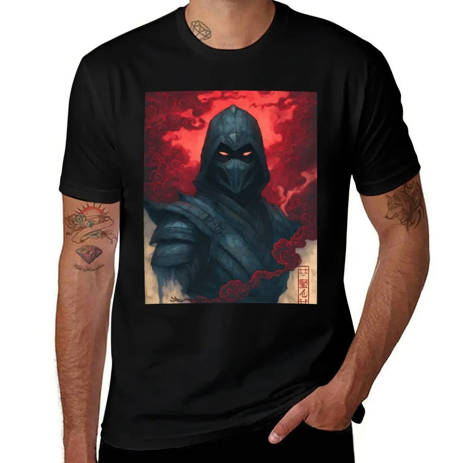 

Футболка Noob Saibot Mortal Kombat, аниме-фигурки, летние топы с аниме, синие арховные мужские белые футболки