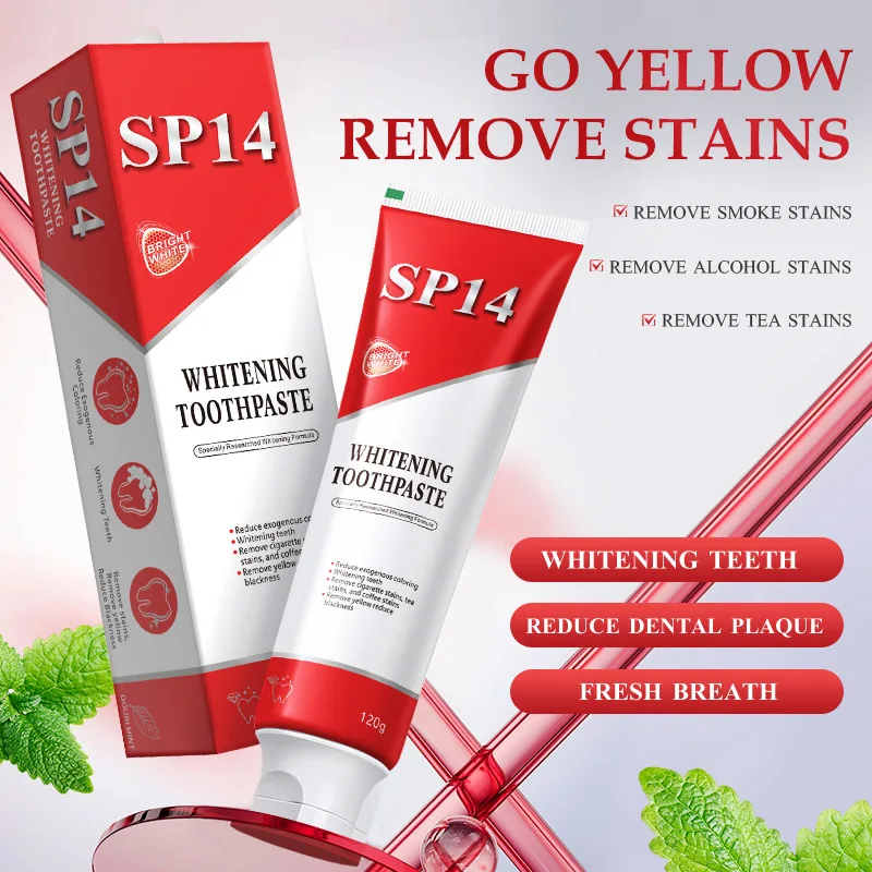 SP14 Ultra Whitening Brightening Toothpaste 1/2/3Pcs Gentle Mint Probiotic Stain Removing Fresh Breath Deep Cleaning Oral Care