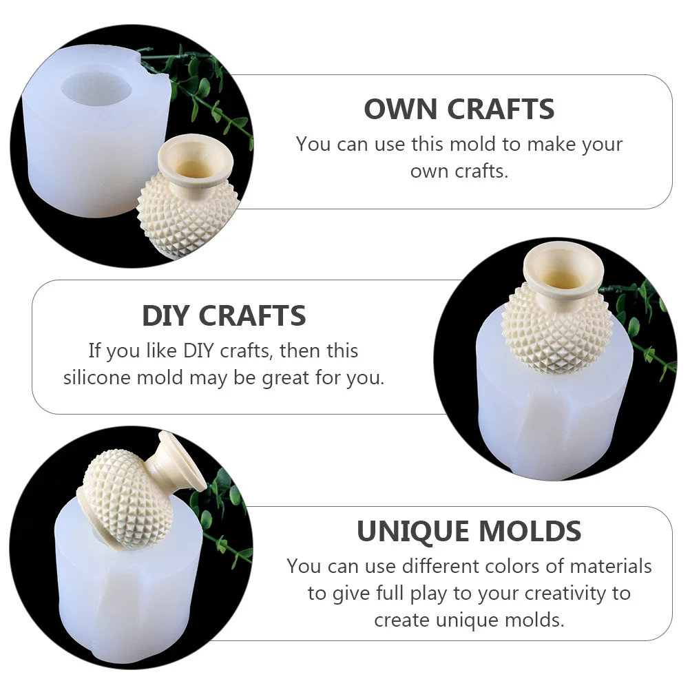 

Silicone Vase 3D Diy Vase Mould Epoxy Mold For Scented Making Crystal Drop Craft Transparent Flexible Tool