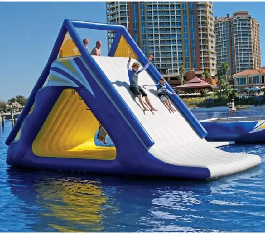 

4*2*2m Lake Inflatable Water Slides PVC Material Inflatable Floating Water Slide for Sale