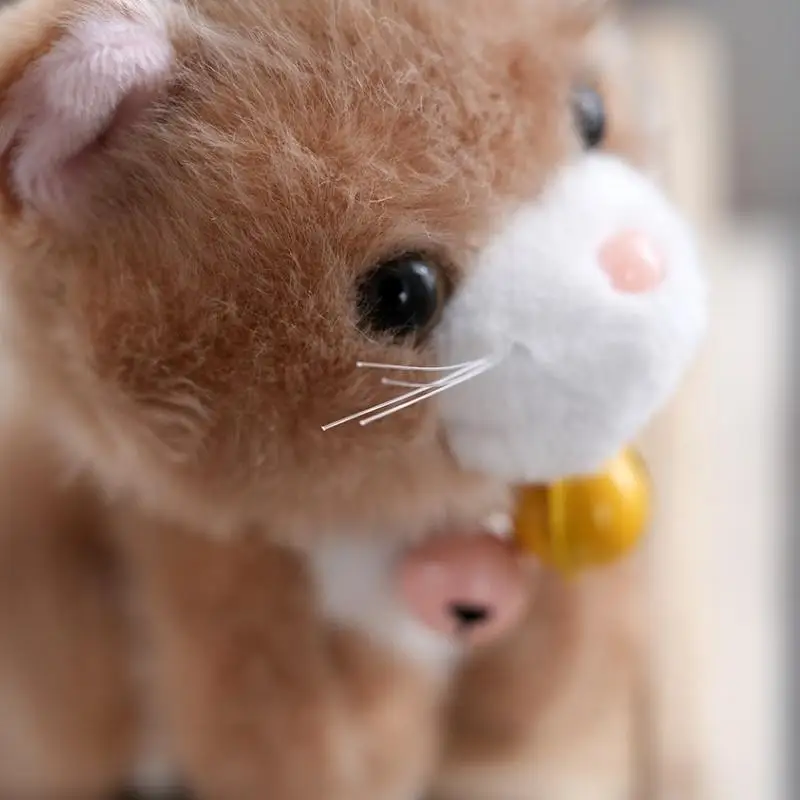 Cute Cat Plush Keychain Kabbu Park Bell Design Soft Stuffed Doll Pendant for Backpack Accessories Girls Gift