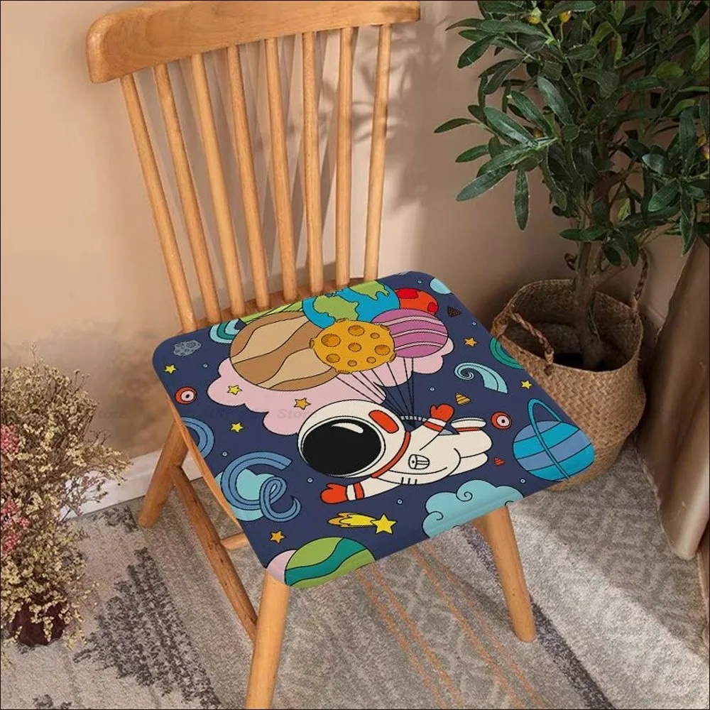 Cartoon Astronaut Space Cushion Mat Simplicity Multi-Color Dining Chair Circular Decoration Seat Office Outdoor Garden Cushions