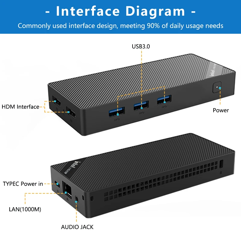 Imagem -02 - Intel Mini pc Desktop Gamer Computer Intel 12th Intel Alder-n Lago N100 3.4ghz Windows 11 Ddr5 12gb 128gb Ssd Core Wifi bt N100