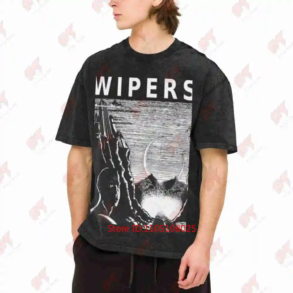 Wipers 70s Punk Rock Band Vintage Washed Tee Pure Cotton T-Shirt
