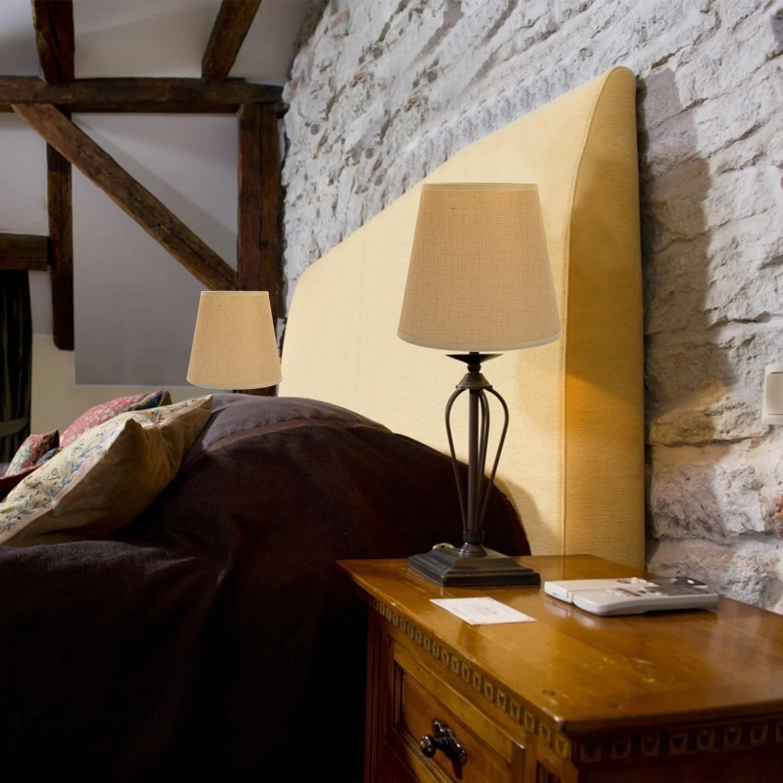 

Льняной абажур, маленький тканевый настольный абажур, замена для спальни, гостиной, современный домашний декор, осветительный аксессуар