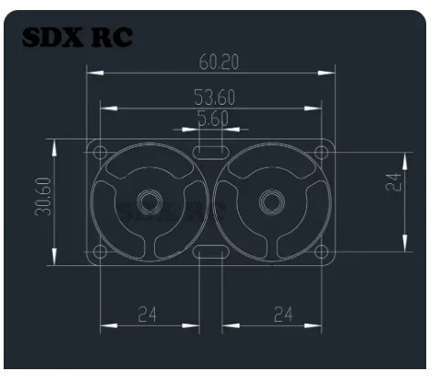 22000RPM Metal Dual Cooling Fan 540 550 3650 3660 3670 Motor Heat Sink 30mm for 1/7 1/8 1/10 Arrma  RC Car Upgrade Parts