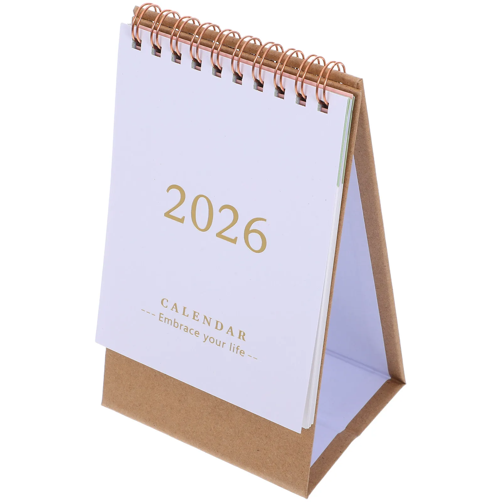 

2026 Desk Calendar Minimalist Compact Standing Flip Desk Planner Daily Schedule Small Office Desktop Monthly Planning Calendar