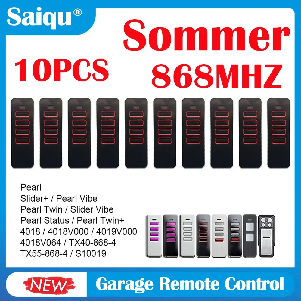 Remote Control Duplicator 868MHz Rolling Code 10PCS SOMMER Pearl Vibe 4018V000 4019V000 S10019-00001Garage Door Remote Control