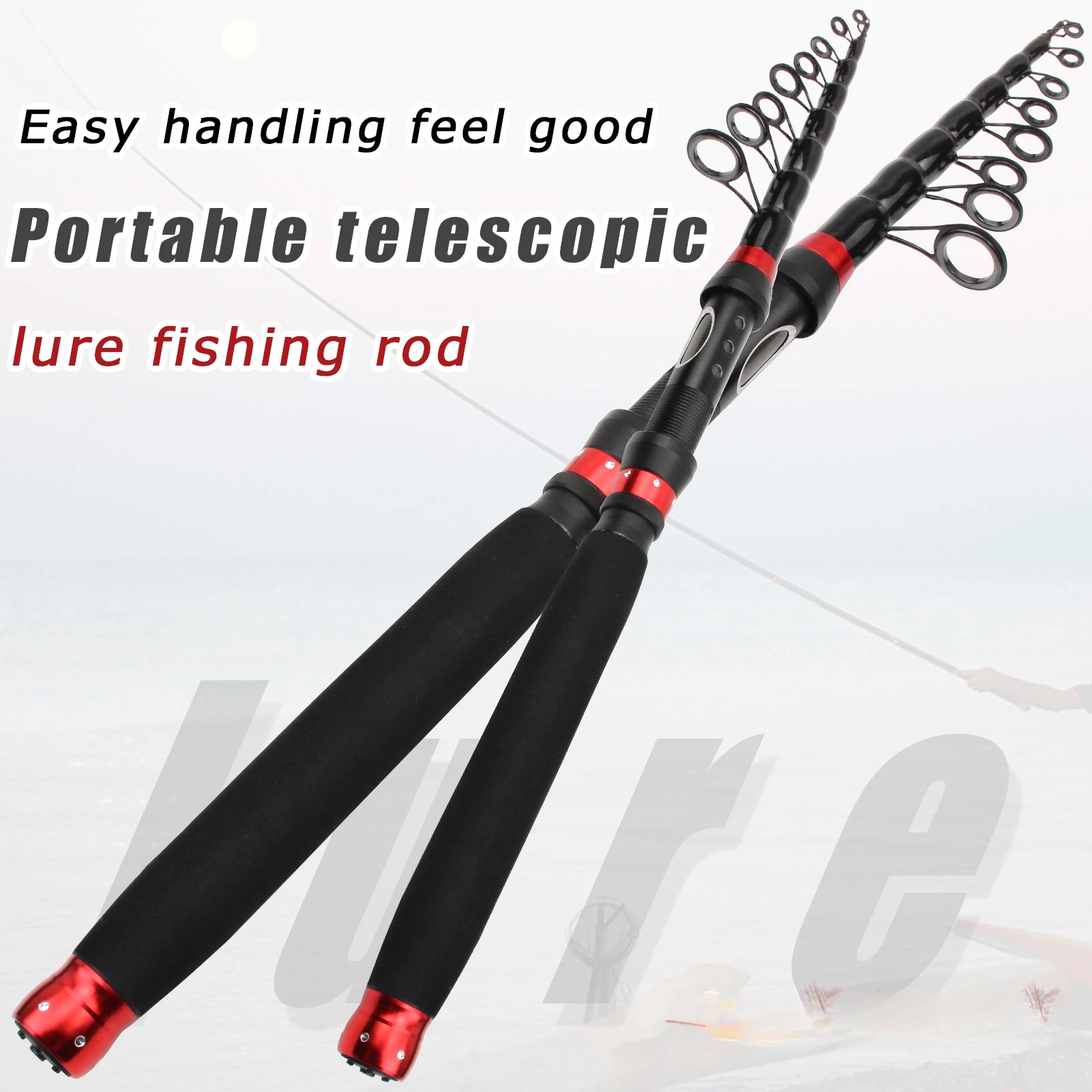 

Ultra short and ultra light retractable lure rod small sea rod rock fishing boat fishing rod extended handle