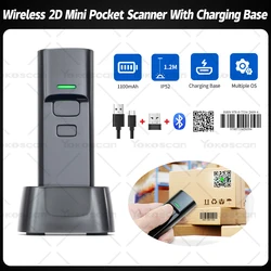Charging base 2D/QR/1D Pocket Scanner warehouse retail logistics barcode scanner bluetooth scanner wireless reader P2300