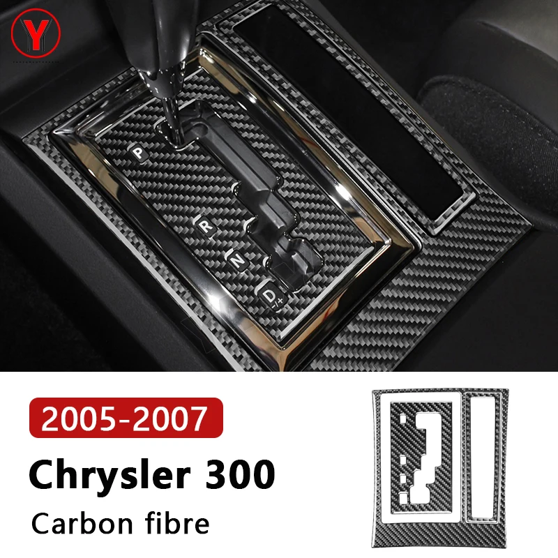 

Carbon Fiber Car Gear Shift Panel Sticker for Chrysler 300 300C For Dodge Charger Magnum 2005 2006 2007 Interior Accessories