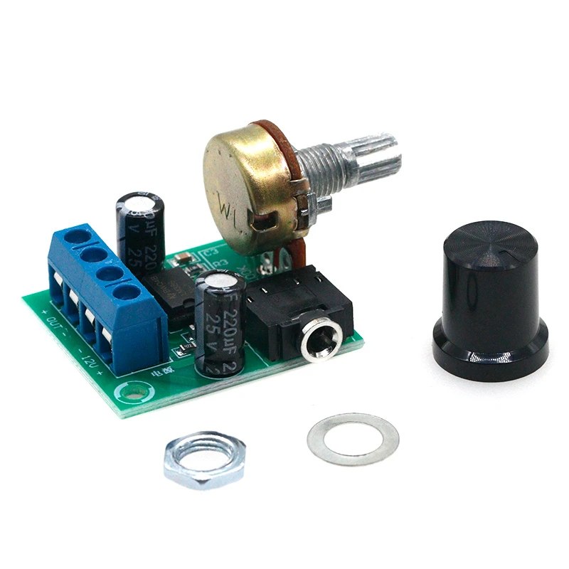LM386 Mono Mini Power Amplifier Board YX1667 DC 3-12V Adjustable Volume Audio Amplifier Module