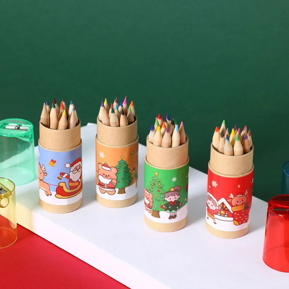 

Stackable Pencils Christmas Household Coloring Colored for Artists Student Drawing